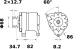 Generator - MG199 MAHLE - 3695885M91