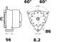 Generator - MG203 MAHLE - 0031541702, 01161074, 0120400685