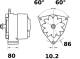 Generator - MG118 MAHLE - 35214230, 3589442M91, 9120080154