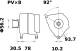Alternator - MG69 MAHLE - 320/08611, 320/08650