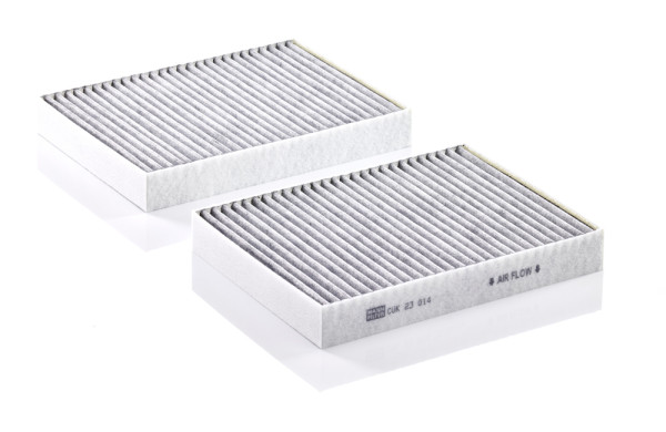 CUK 23 014-2, Filter, interior air, Cabin filter, MANN-FILTER, 1987435578, 4831-ACC, 49372573, 64115A13762, AHC710-2, CFA12501-2, E4938LC-2, EC810-2, EKF429A-2, FK498x2, FP23014-2, K1428A-2x, LAK1148/1, MS-6521C, NC2413CA, PCK8530-2, WP2209, 49372574, 50014831, 64115A1BDB6, LAK1402/1S, 64115A1BDB7, CC1537, LAK1402/SP, 64115A29D99, CP1537, LAK675/2, 64115A29E66, LAK675/2/S, 64116996200