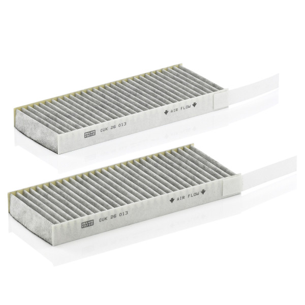 CUK 26 013-2, Filter, interior air, Filter, MANN-FILTER, 17526KX2, 1987435534, 272774653R, 54.287.00, 614, 715734, 80001788, AHA387-2, ALC-6551, CFA11575-2, EC679-2, FK432x2, FP26013-2, HB256C, HCK7223-2, JKR7293, LAK751/S, MS-6436C, PCK8356-2, V46-31-1074, AHC387-2, CC1439, CFP11575-2