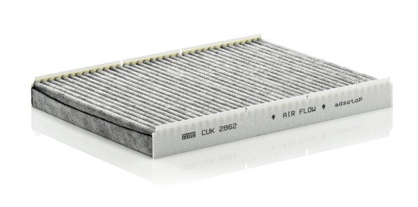 CUK 2862, Filter, interior air, Cabin filter, MANN-FILTER, 1J0819644, 1J0819644A, JZW819653, 0986628509, 10-31-1040, 1123201001, 11566, 17083, 21651967, 24822, 29021, 30911566, 352203-001, 390, 411, 50013725, 54.109.00, 65220, 698716, 7401359, 8300083, 830193N, AC18, ACE047, ACK2830, ACK9050, ADV182522, AHC178, AK-7021, ALC-6307