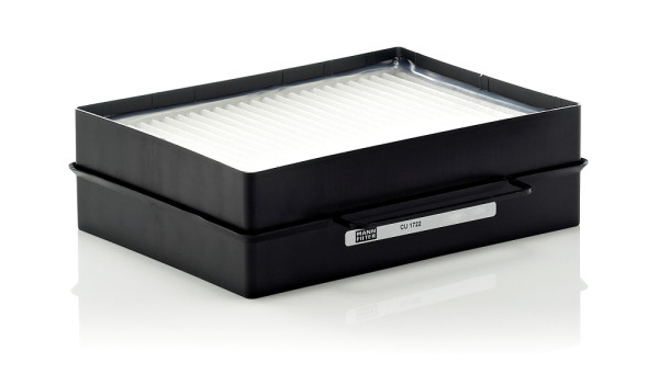 CU 1722, Filter, interior air, Cabin filter, MANN-FILTER, 1379952, 1420197, 1913503, 023, 030787080, 108.121.14/20, 120.090-00A, 12154, 1.22310, 1476, 1514299, 17247F, 1987431153, 50013768, 53.066.00, 60-30-2001, 716039, 80000362, 8123190005, 8300247F, 830028N, 93221E, AC2268, ACE142, AF25829, AH-7132, CA-8301, E513, E956LI, ELR7518