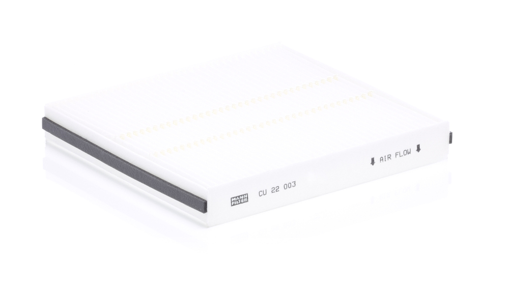 CU 22 003, Filter, interior air, Filter, MANN-FILTER, 0986AF4287, 1562, 17055, 21-NS-NS8, 24857, 27277-4M400, 34-123190002, 474F, 50013935, 53.097.00, 65530, 708631, 72880-SA000, 80001411, 8300055, AC152, AC-201, ACE138, ADN12505, AH298, ALC-5315/1, BCF240, CCF0460, CF11679, CK224, E3977LI, E691, ELR7140, FA-AN8, FC286