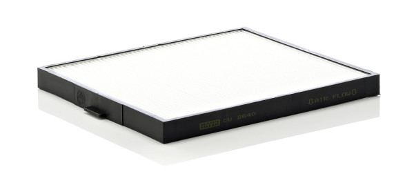 CU 2640, Filter, interior air, Filter, MANN-FILTER, 0986AF5189, 09-KI-00, 09KI00, 0K55361C14, 1441, 17032F, 24564, 28-123190002, 471-00107, 484, 53.240.00, 698887, 80000537, 8300032F, 91924564, ADG02518, AH344, BCF235, CCF0032, CF11245, DCF280P, E1999LI, E637, EKF224, FC341, J1340302, K1173, KC-6102, LA851, MP214