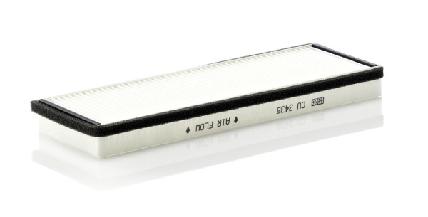 CU 3435, Filter, Innenraumluft, Innenraumfilter, MANN-FILTER, 002484, 11-123190002, 17169, 17313, 1987432041, 334, 352142-001, 42-30-1001, 466, 50013762, 65306, 68801, 715646, 80000027, 8300169, 831211N, 8671002334, AH423, BCF215, C18185, CAF25, CCF0085, CF11785, CK3435, E716, EAF180, FC187, GFE2915, HC7040, K1071