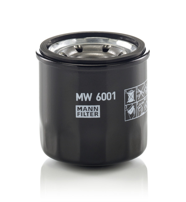 MW 6001, Oil Filter, Oil filter, MANN-FILTER, 23.431.00, COF203, OC575, T1210200, T1210444, T1218001