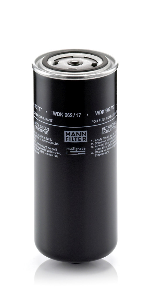WDK 962/17, Fuel filter, Fuel filter, MANN-FILTER, 1328177, 1457434429, 24.396.00, 35355, 5000, 50013676, 5.45123, 95014E, ALG-2293, BF7696, FF5313, FSM4171, FT5527, H18WDK01, K117963, KC187, LFF8101, P550472, P8943, PP861/2, RN132, S4396NR, SP962M, V66-0032, XD9084E, Z649, 35356, 676-FS, H18WDK05, K117963N50