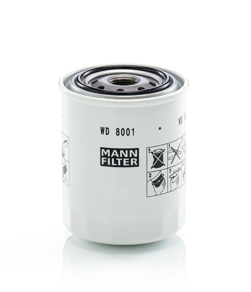 Filter, operating hydraulics - WD 8001 MANN-FILTER - HC-18050, HHK20-36990, HY437W