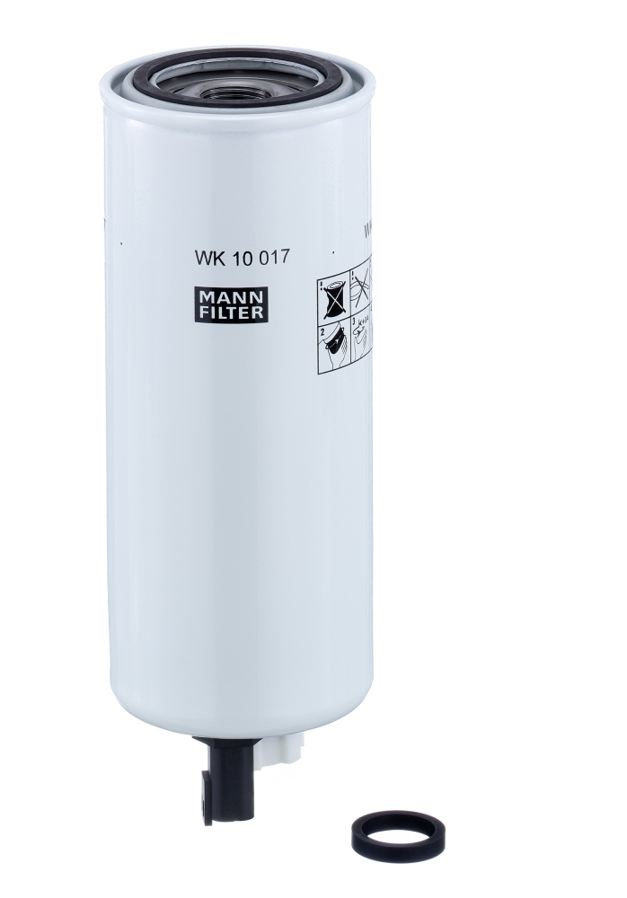 WK 10 017 X, Fuel filter, Fuel filter, MANN-FILTER, 106182, 158317, 1814637, 22637904, 30014592, 33604, 3406889, 3562227700, 5.45144, 87307432, BF1263-SP, F026402272, FS1003, H375WK, LFF1003, P551003, PS8687, S6450550, SFC-5509-10, SP-1474, T13017183, TP1527, ZP3374FMB, 3954891, BF1293, FS1067, LFF1003-1, P551103, 4070801, BF1293-SPS