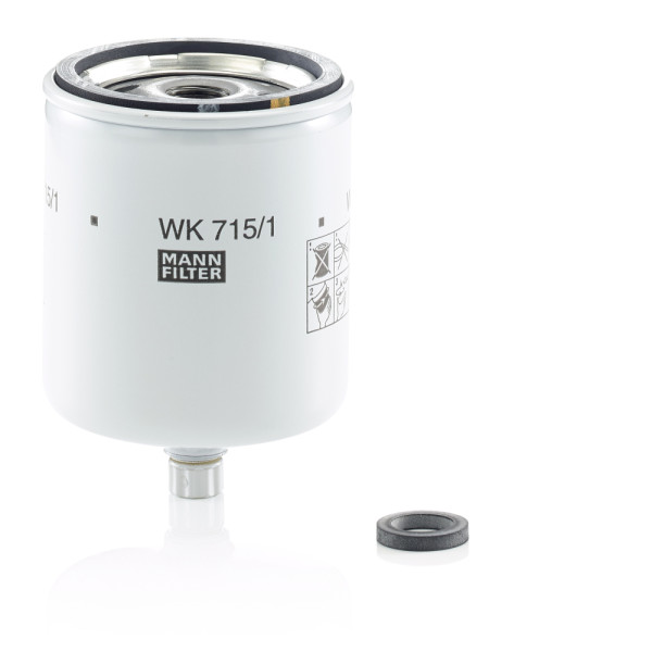 Fuel filter - WK 715/1 X MANN-FILTER - 123828, 33192, 6560348