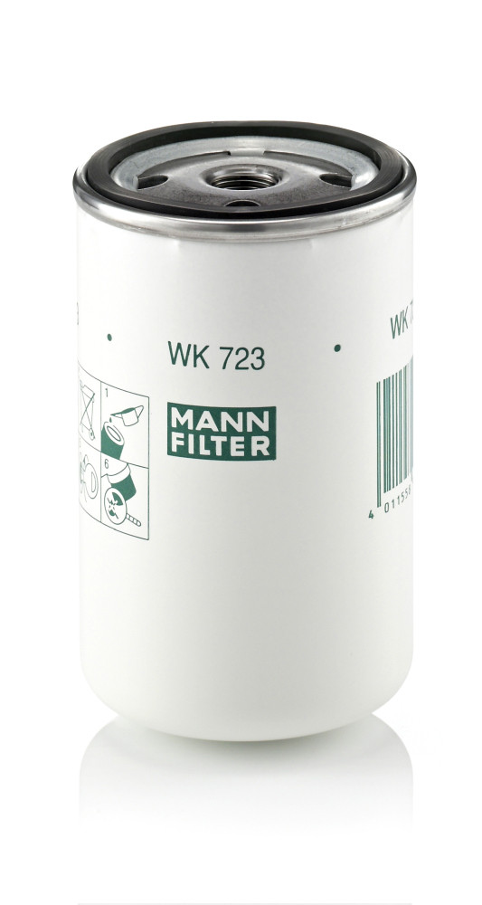WK 723, Kraftstofffilter, Kraftstofffilter, MANN-FILTER, 0013016410, 01180597, 1000130415, 11706667, 161624, 217.5504.6, 2203710/0, 5000814227, 5W-3394, 7021295, 7984867, 835331343V, D00055, F119200060010, J903640, 1180597, 21492771, 6005000383, J-903640, 241672, 6005025488, 241672-5, 243004, 243004-9, 3825133, 3825133-6, 4770170-1, 7243004, 7243004-4, 7243004-9