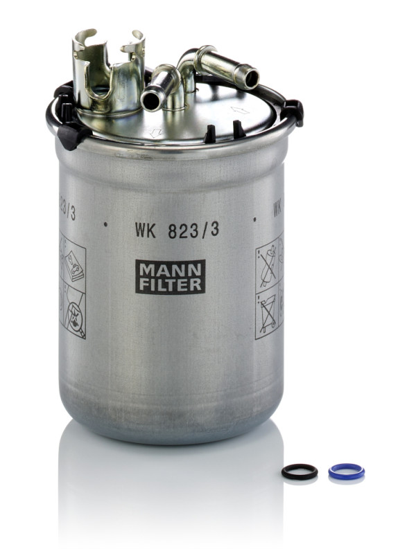 Kraftstofffilter - WK 823/3 X MANN-FILTER - 0450906426, 1003230013, 100481