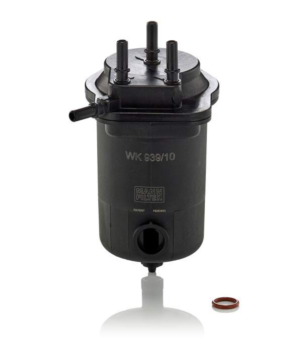 WK 939/10 X, Kraftstofffilter, Kraftstofffilter, MANN-FILTER, 7701061577, 8200186218, 0450907012, 104808, 20.37.76/130, 24.051.00, 4296-FP, 4833, 587555, ADR162311, DF3525, EFF167, ELG5302, F114A, FCS825, FF-066, FI11187/10x, FS9315E, HDF917, MGC1687, PS980/3, S4051NR, V46-0525, VFF557, WF8363, 50014296, F026402077