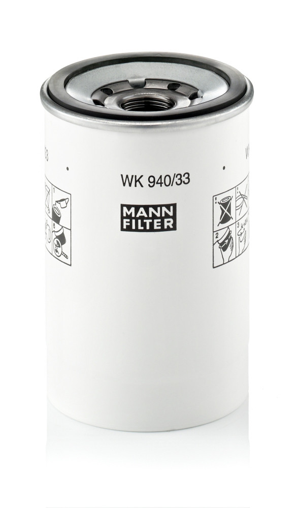 WK 940/33 X, Fuel Filter, Fuel filter, MANN-FILTER, 20386080, 7420514654, 87722692, 20480593, 7420541383, 20514654, 7420998634, 20541383, 20998346, 20998367, 0986TF0249, 1517540, 2.12239, 24.461.00, 30069, 33775, 50013658, ALG-2469, BF1366-O, DF3507, DN2707, ELG5549, FI9140/33x, FP6062, FS19704, GB-6334, GF353, H700WK, HDF301, K117925N50
