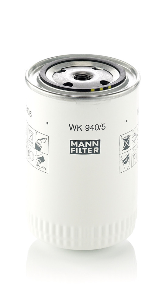 WK 940/5, Fuel Filter, Fuel filter, MANN-FILTER, 0000928301, 01174422, 05500374, 1164620, 40001351, 5601514, 611-2258, 6124136, 8-1219-180-293.00, 01183359, 1902133, 6.0541.18.8004, 96222500, A0000928301, 1174422, 002174340, 05713909, 1457429675, 1534578, 24.314.00, 30784675, 33358, 417-FS, 43.21.32, 43.27.04/130, 4616, 491, 4912911420, 5.45121, 687