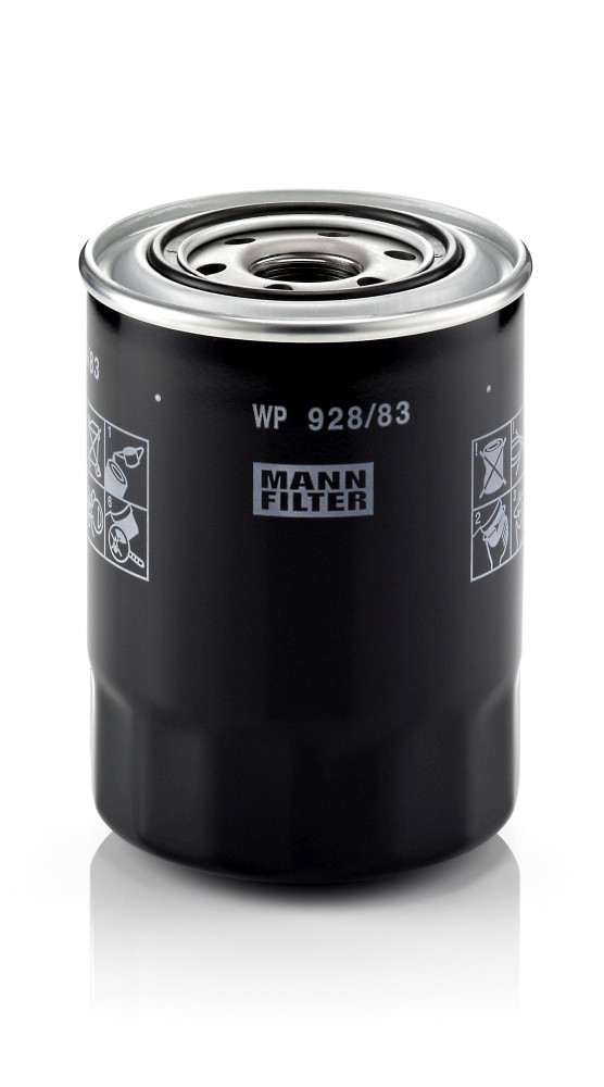WP 928/83, Oil Filter, Oil filter, MANN-FILTER, 26300-42000, 26300-42010, 26300-42020, 0986452066, 10-05-505, 23.237.00, 50014804, 586045, 62525, ADG02117, BC-1211, DF827, ELH4224, FT1515, FT5151, K270, OL1001-t, OP587, PBP811, PH5596, SK803, SO8218, SPC306, WL7154, Z271, ZP27B, 0986AF1036, 804-OS, DF827/A, ZP3127