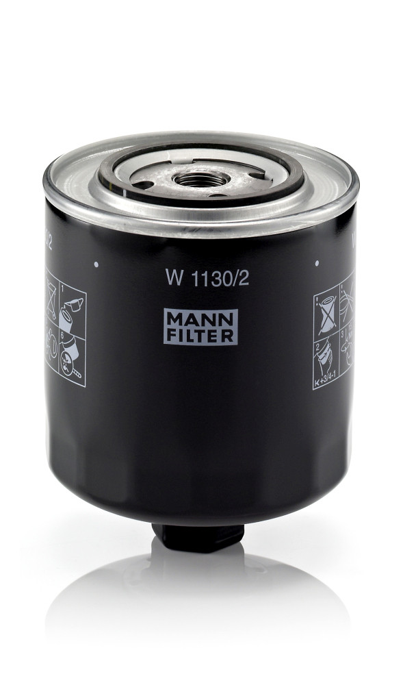 W 1130/2, Oil Filter, Oil filter, MANN-FILTER, 069115561A, 0451103257, 10-0323, 26.43.18/110, BC-1299, EOF124, FT5379, FX20011, L37169, LI10115/2, OP525/5, PH5936, WL7277, X4026E, P3257, V10-0323