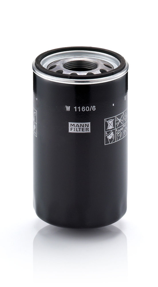 Filter, Arbeitshydraulik - W 1160/6 MANN-FILTER - 1535298, 1930986, 1931162