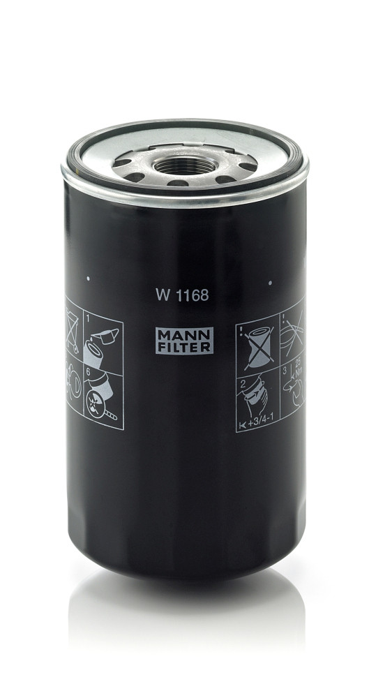 W 1168, Oil Filter, Oil filter, MANN-FILTER, 4000151830, BV17257011, 0451203113, 1534824, 2037, 23.276.00, BC-1115, DO875, ELH4733, EXL-515, FT5100, GL310, H210W03, L47228, LF3484, LFP2524, LI10186, LS782, LSF5032, NO-2211, OC129, OL2940, PD151, PH2940, R221, S1220R, SO8279, SP-1045, SP675, ZM136