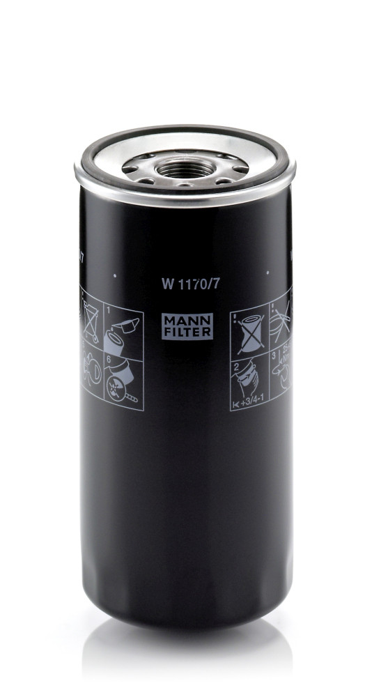 Oil Filter - W 1170/7 MANN-FILTER - 162ZZZ-35020, 2943301, 2992544