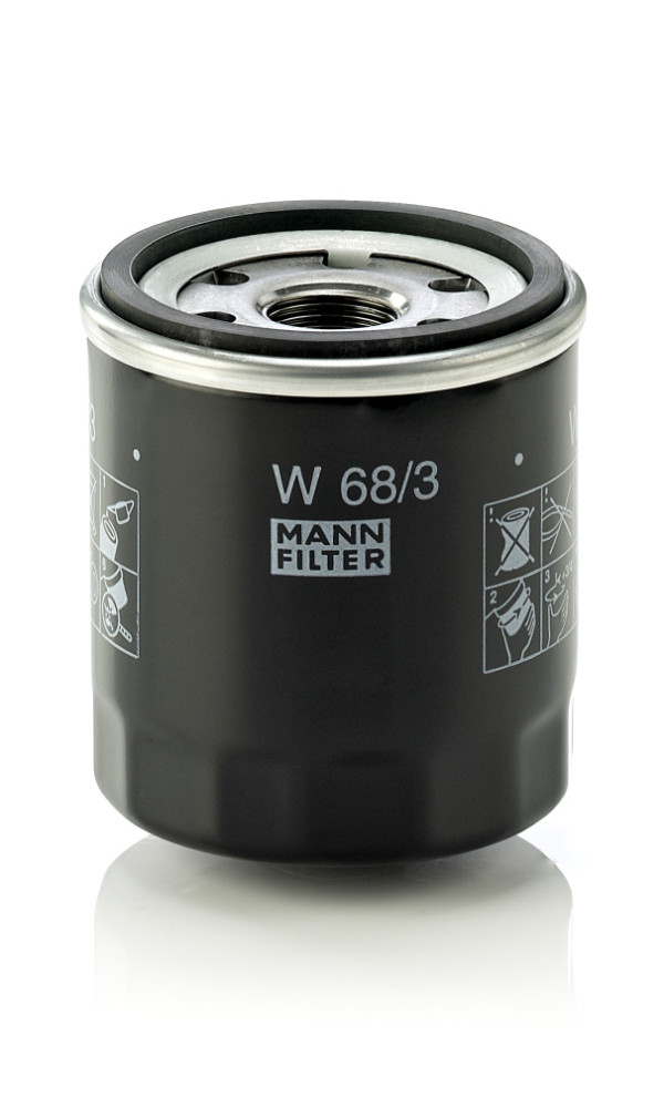 W 68/3, Ölfilter, Ölfilter, MANN-FILTER, 08922-02003, 1109AZ, 11249911210, 1136000118, 11501-01610, 16097-1069, 2I8660, 5010292, 6213-240-002-00, 721014983, 72201898, 77201898, 93156670, AM101054, 08922-02005, 1109Y3, 1109Y4, 12499-32430, 15601-13010, 3I1191, 45065-2071, 5012645, 6213-240-002-20, 94840078, AM105172, 15600-13011, 15601-13011, 1611540380, 1613181380, 49065-2071