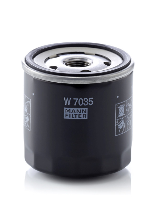 W 7035, Oil Filter, Filter, MANN-FILTER, 00K04105409AE, 0451103271, 1153100260, 13287305, 1691846, 1903949, 194454, 4105409, 57181, 700723604, ADT32108, AS15000-2300, BC-1333, BT223, CC147-01/O01, DWK1019575, ELH4291, FT4960, H90W20, K04105409AB, L10241, LI779/10, LS188B, MO409, OC1532, OP534, PH2964, SO8142A, SP-892, WGH1919