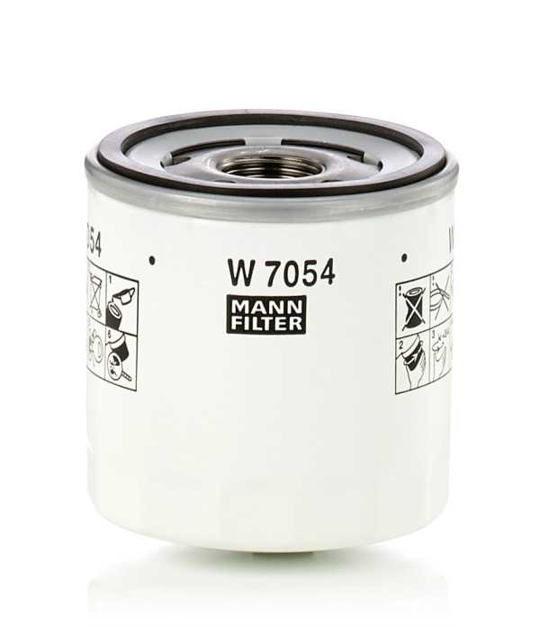 W 7054, Oil Filter, Oil filter, MANN-FILTER, 108287, 2279222, 23.687.00, ADF122126, EOF341, F026407307, FT6864, HG9Q-6714-AA, LS1147, LVFL864, OC1452, OP629/4, PH12568, R1096, WL7561
