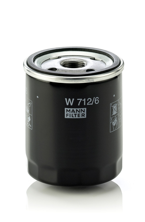 W 712/6, Oil Filter, Oil filter, MANN-FILTER, 1109A6, 11421250534, 5009088, 7701415061, 9Y-4492, 11421258038, 11421258039, 11421267597, 11421272604, 11421276850, 11421278059, 11421417406, 11429061197, 041-8798, 0451103043, 056-OS, 17.33.02/110, 20-0615, 23.131.02, 30738050, 4075, 43.10.78, 61029, 691, 8671002056, AW106, B228, BC-1094, C121, DO217