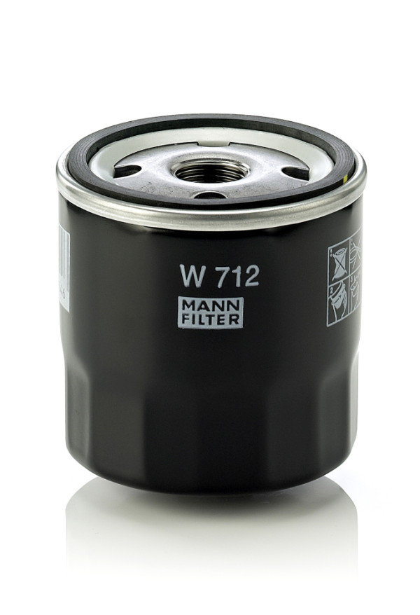 W 712, Ölfilter, Ölfilter, MANN-FILTER, 0003634330, 0006568340, 09281199, 1109C5, 1163420, 12G2400EVA, 1457512, 38.18.6376, 508.10.70.030, 6438162, 650364, 7701415069, 7884256, MLS000-155, 0003634334, 06568340, 1462805, 2866477/VP, 650365, 7965051, A0,4H4123, 1000000555, 1498014, 650352, 6696776, 7973235, 7984256, 1536304, 7973429, 90027778