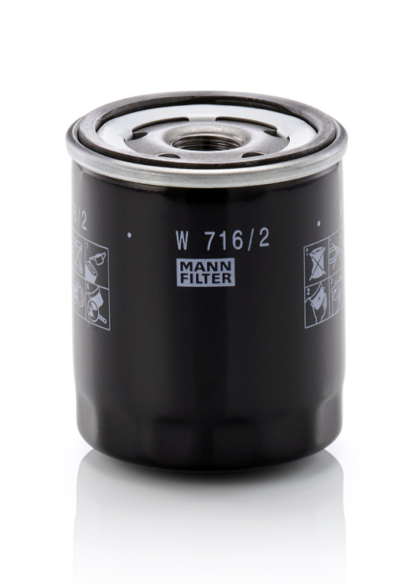 W 716/2, Ölfilter, Ölfilter, MANN-FILTER, 2143220011, 23.751.00, 55242758, DO5526, EOF325, F026407300, FT6729, LS1042, OP540/3, PH12130, R1034, S3751R, WL7544