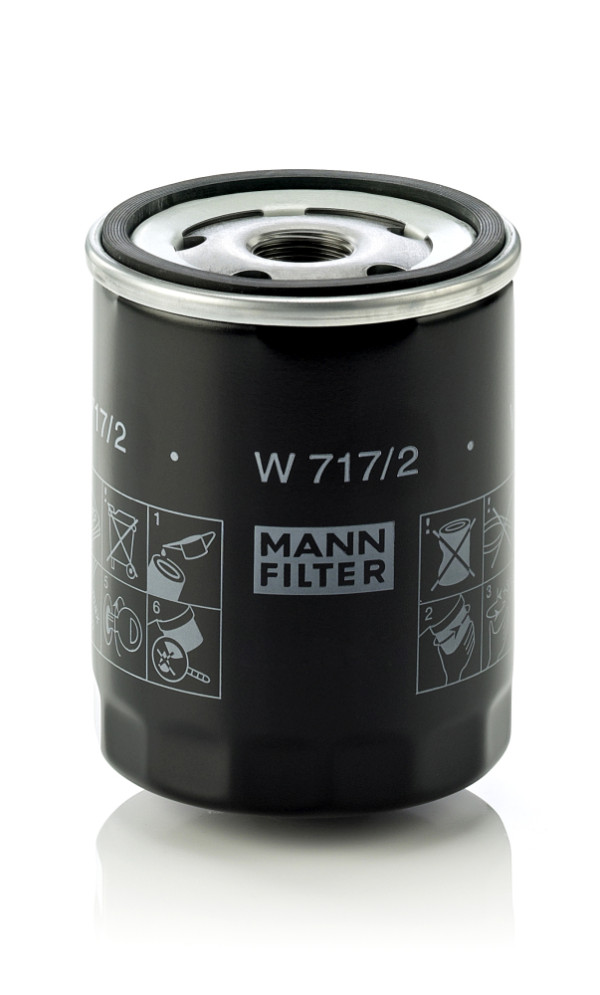 W 717/2, Ölfilter, Ölfilter, MANN-FILTER, 105000603000, 1903790, 2020645/0, 24028326, 105550600300, 4112209, 4371582, 105550600302, 4135559, 4434794, 105550603000, 4176610, 105550603000/03, 4181058, 105550603001, 4189485, 105550603002, 4202887, 106000603000, 4209314, 116000603099, 4209394, 116120603000, 4224194, 4233784, 4236942, 4243301, 4267978, 4343484, 4353591