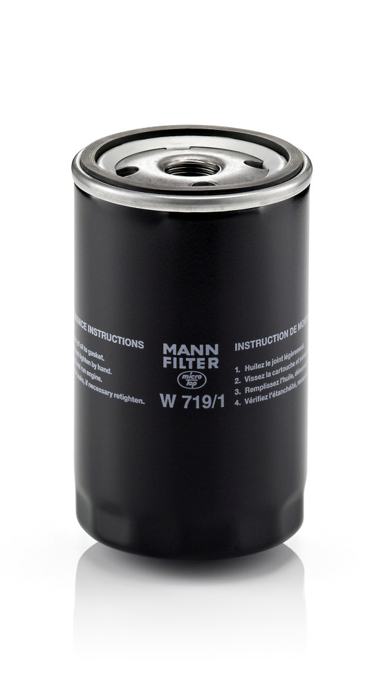 W 719/1, Ölfilter, Ölfilter, MANN-FILTER, 5008678, 650379, 7984231, MLS000-149, 93156303, 93156948, VOF135, 0451103052, 26.43.06/110, 30738111, 3929440, 43.10.76, 4325, 642, AW96, BC-1093, DO261, EDL181, EFL159, FB5312, FT4747, FX0006, GFE149, L27170, LS130, LS16, O-79/100.8, OC79, OL227, PH2872