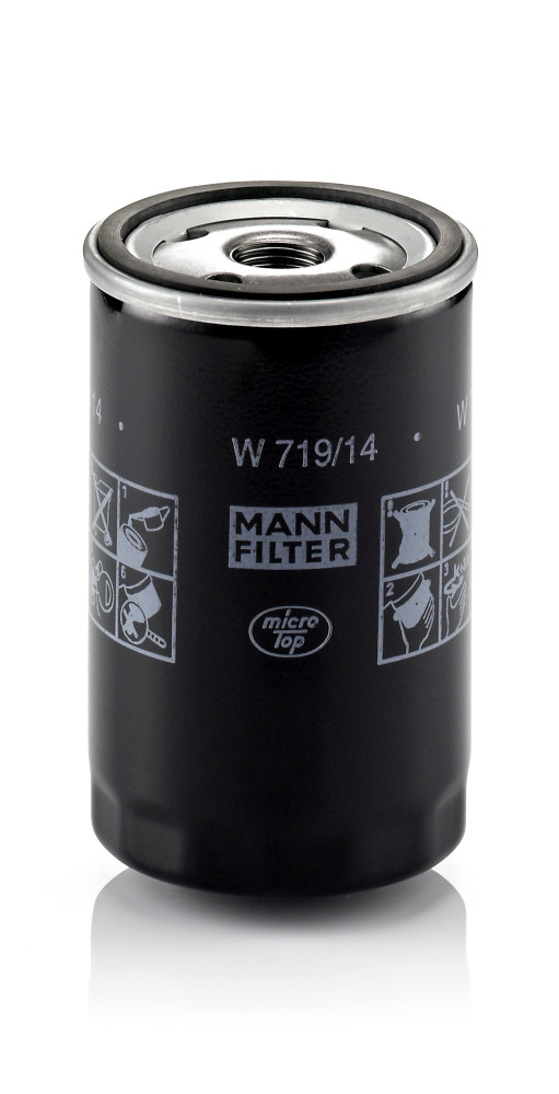 W 719/14, Ölfilter, Ölfilter, MANN-FILTER, 01174484, 05003558AA, 41150064B, 46795125, 7211216-01, 05003558AB, 1174484, 4720364, 4778838, 5003558AA, 5135109AA, 68052142AA, K68052142AA, P4720364, 000.14.128, 0009830626, 0451103237, 10-00-097, 15181, 1534485, 195-806, 2006, 23.249.00, 4083880-3, 4145, 586052, 61605, ADA102114, C147, DO310