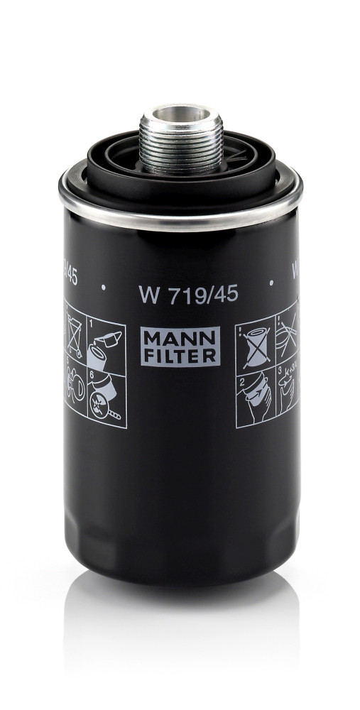 W 719/45, Ölfilter, Ölfilter, MANN-FILTER, 06H115403, 1016053926, 1017100XEC01, 06H115561, 1056004100, 06J115403C, 06J115403J, 06J115403M, 06J115403Q, 06J115561B, 0986AF0141, 1003220014, 15576, 221006, 23.493.00, 26.43.93/110, 30938477, 4297-OS, 57561, 64904, 728739, ADV182105, CC108-01/O01, DO5510, ELH4428, EOF227, FO630, FT6034, GFE647, H14W30