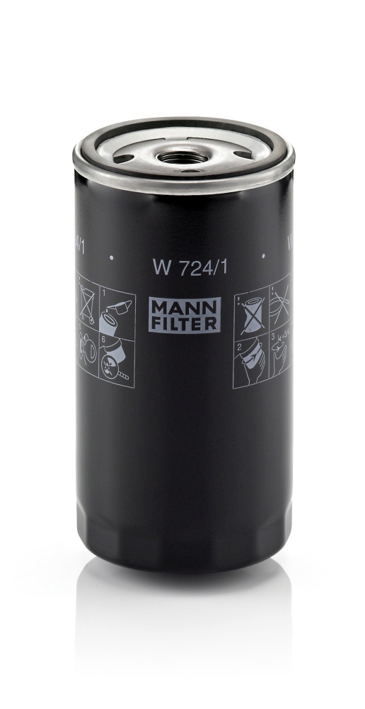 W 724/1, Ölfilter, Ölfilter, MANN-FILTER, 5016698, 93156613, 5017582, 6112420, 6174457, 84FM6714AA, A860X6714AA, 0451103092, 13.28.10/110, 15405, 166-OS, 2057, 23.186.01, 4145, 586106, 61133, 8671002050, AW135, BC-1174, C151, DO208, EDL188, EFL166, ELH4115, EXL-164A, FB5327, FT5058, FX0048, GFE185, GL801