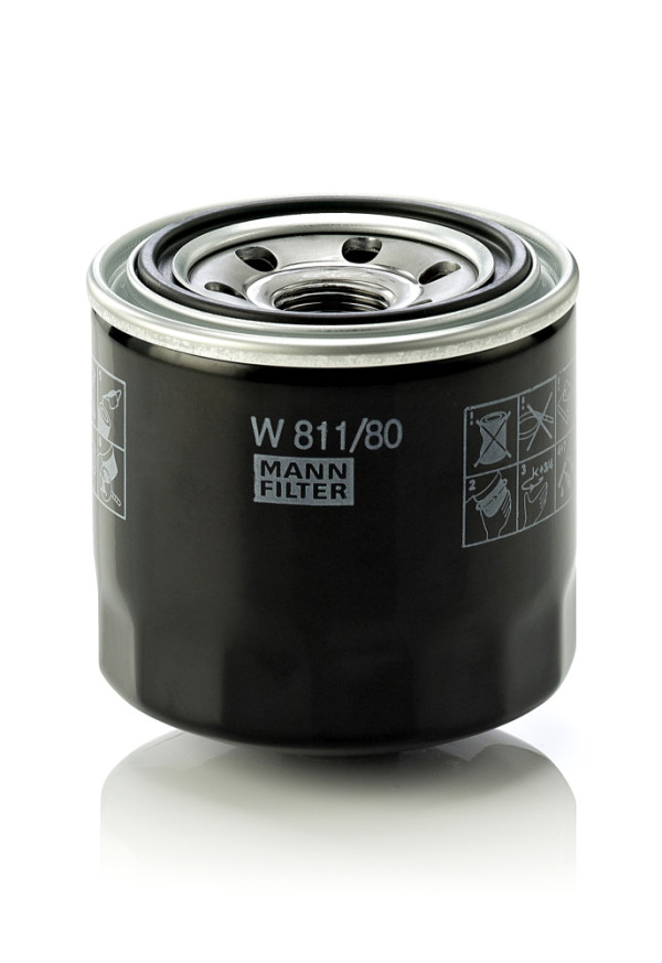 W 811/80, Ölfilter, Ölfilter, MANN-FILTER, 0RF0323802, 1000126822, 119530030, 119660-35150, 122-0833, 1221800110, 1230A153, 14501673990, 15208-AA031, 15241-3209-2, 15400-ZJ1-004, 1962769C2, 26300-11100, 3252742, 3653459M1, 3678034M3, 3I1154, 4243102, 4454526, 47100043A, 4920158, 5650304, 5663-017-440-00, 8-94201-942, 93156093, 9414100886, 94201942, AM01-14300, BHC5044, E6201-32443
