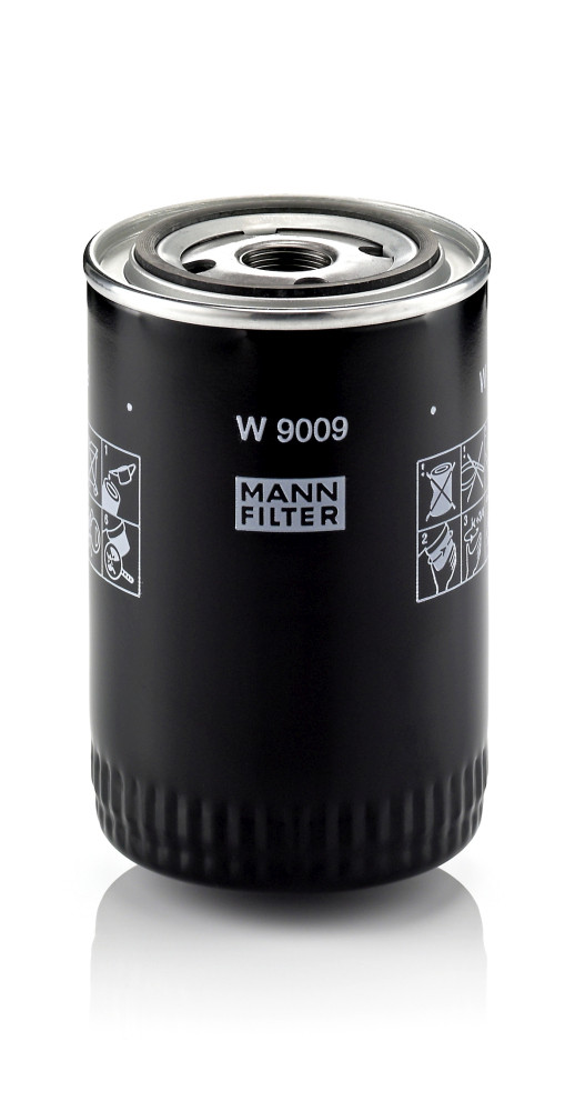 W 9009, Oil Filter, Oil filter, MANN-FILTER, 1109AF, 1109AG, 71749828, 1109AT, 8094864, 1109Z7, 1109Z8, 1606267580, 15569, 23.546.00, 39830, 40-143220001, 40.60.55/110, 4079-OS, 586115, 64609, BC-1360, COF101108S, DO1838, ELH4375, EOF222, F026407083, FT4584, FT5844, H17W29, LS389, OC613, OL10267, OP592/9, PH10267