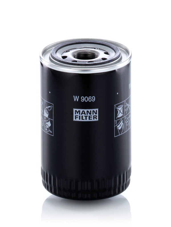 W 9069, Oil Filter, Filter, MANN-FILTER, 0986452063, 10-05-509, 1230A046, 126-9907, 15098, 23.475.00, 2446R332D11, 32-143220002, 4444-OS, 47475, 51675, 586085, ADC42110, B7121, BC-1285, BD7028, C-310, C-5808, CMB11351, COF100284S, DF1889, ELH4250, F963.S3475R1, FO1005, FO-511S, FT5648, FT8564, FX0178, H395W, J1315014