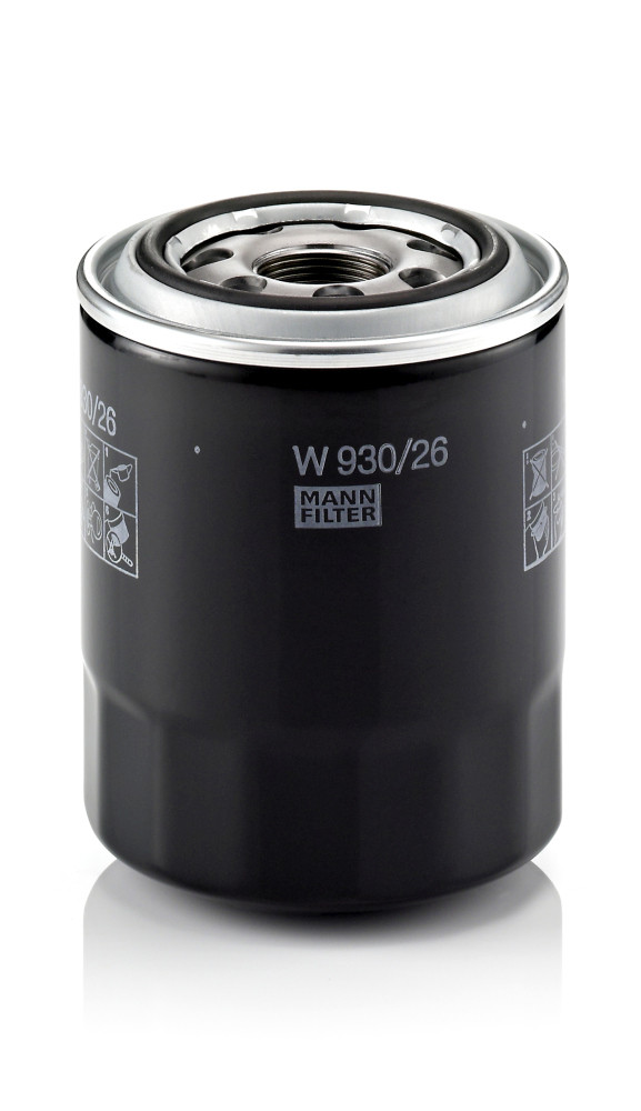 W 930/26, Oil Filter, Oil filter, MANN-FILTER, 0K55114302, 26300-42030, 26300-42040, 26310-4A000, 26300-42060, 26310-4A010, 26330-4X000, K55114302, 26330-4A000, OK55114302, 26330-4A001, 0451103366, 10-K0-005, 15141, 2318, 23.472.00, 28-143220002, 4540-OS, 586090, 61565, ADG02117, C-034, CHY11003, COF100288S, DO5518, ELH4376, FO405, FO-K05, FT6027, H10W19