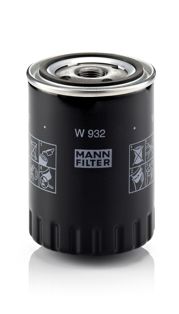 W 932, Oil Filter, Oil filter, MANN-FILTER, 7700749566, 7700850394, 7700865981, 0451103240, 2119, 23.281.00, 249-OS, 27.44.22/110, 586020, 71758794, BC-1266, COF100121S, DO835, EDL222, EFL490, ELH4153, EOF098, EXL-182, FO900, FT5230, FX0073, GL860, H20W12, L38018, LI9120, LS24, LS760, O-86/120.0, OC199, OL900