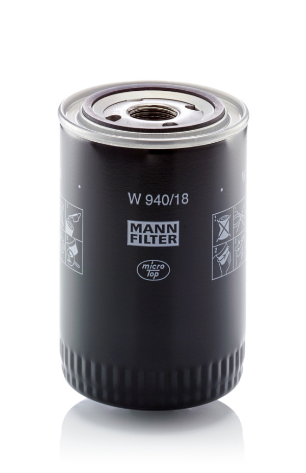 W 940/18, Ölfilter, Ölfilter, MANN-FILTER, 0013016390, 01160024, 01182553, 1160024, 11700375, 40600493, 7020038, 001301639.1, 1173481, 20608940, 451140001, 1174418, 13016390, 1182553, CT6005024443, 044667, 10000/6545, 1534429, 195-814, 4050, 5166001005, 660, 93677763, BC-1034, ELH4704, F026408904, H17W27, LF4056, LS939, OP657