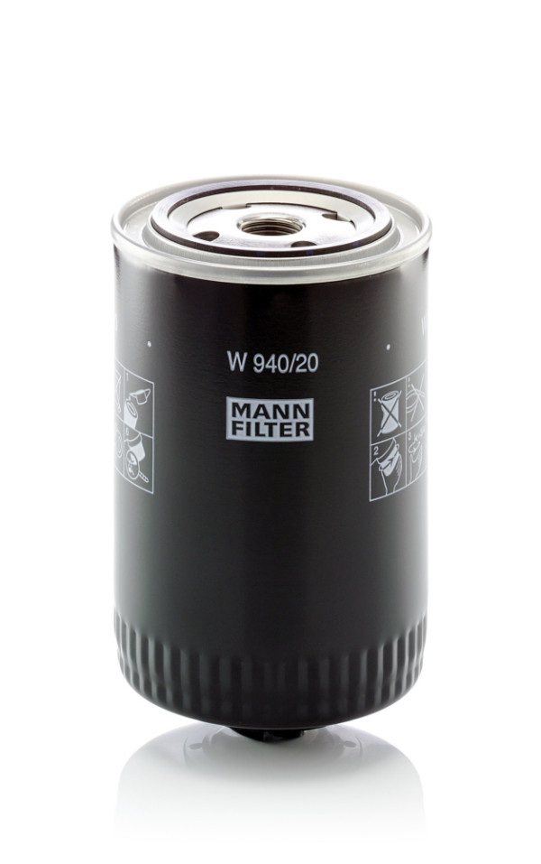 W 940/20, Oil Filter, Oil filter, MANN-FILTER, 779059133, 0009830608, 0155908, 1534634, F026407140, H17W16, LF3792, LI9144/20, OC219, OP563/1, SP-1055, WL7118, ZP3042, 0009830608V, 155908