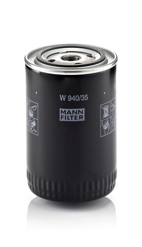 W 940/35, Oil Filter, Oil filter, MANN-FILTER, 4130046, WL84-14302, WLF2-14302, XM3-46731-FA, WLY1-14-302TT, WLY1-14-302T, WLY114302, WLY314302, 115010-3300, FO599, FT3440, H343W, OP675, VFL530, WL7411, X4093E, X4330E