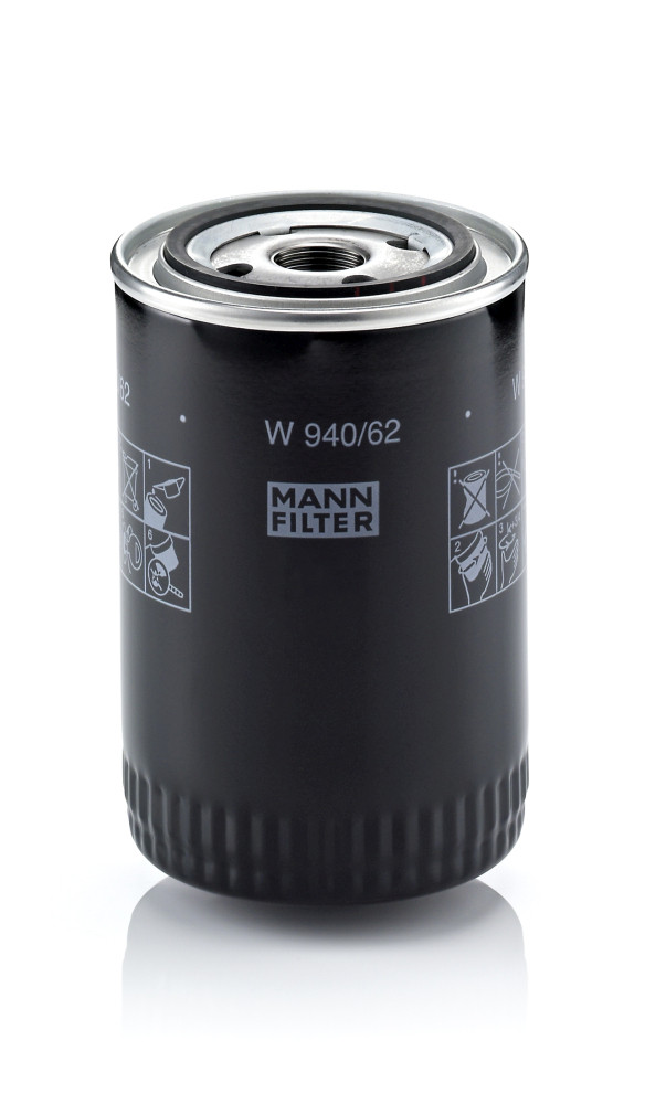 W 940/62, Oil Filter, Oil filter, MANN-FILTER, 1109AS, 2992188, 40121056, 504006145, 1109Y5, 1109Y6, 500038746, 71753739, 1606267480, 500040987, 8093784, 8093794, 11-143220002, 1519353, 152071760815, 15564, 2282, 23.457.00, 32102, 40.60.28/110, 4069-OS, 586055, 64905, 70932102, 7.59006, ADL142115, B7377, BC-1351, COF100105S, DO1820