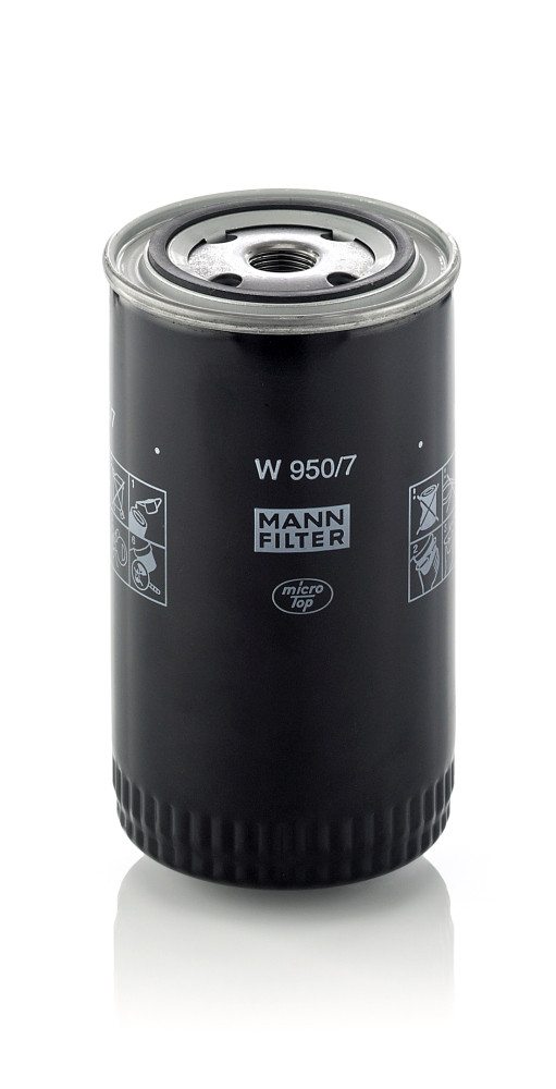 W 950/7, Ölfilter, Ölfilter, MANN-FILTER, 0000800013, 0001472220, 0003563603, 0075065702, 02/100073, 061115561, 1152673, 1447031, 15208-9X800, 1565204, 17262703, 2654407, 265-4410, 3214797R1, 41150066A, 525515D1, 6676230A1, 740911, 75065702, 7984717, 86.05500-6005, ABP/N10G-LF699, PK2654407, Y2654407, 0011372750, 02/100073A, 1446675M91, 15209-T9005, 3000323, 3976603