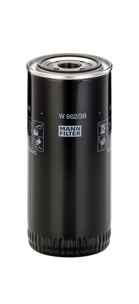 W 962/38, Oil Filter, Oil filter, MANN-FILTER, 10000/4746, 558000301, 58832932, 68521500, C3030014, H451W, HF6141, TF6502, 558000301P, 85052751, C16012/303, LF4054, 92118678, C16012.303, 92740950, 93568236