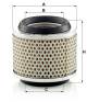 Luftfilter - C 1112/7 MANN-FILTER - 2-80199175, DGML127, E1839L