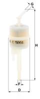 Filter, fuel tank bleeding - C 5001 MANN-FILTER - 0004760119, 27.H07.00, A0004760119